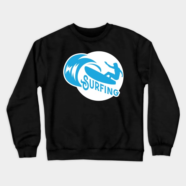 Surfing Crewneck Sweatshirt by Dojaja